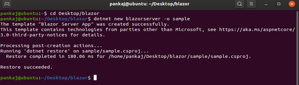 Getting Started With Blazor Hello World Using VS Code And Terminal On Ubuntu