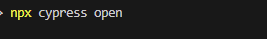 npx Cypress open