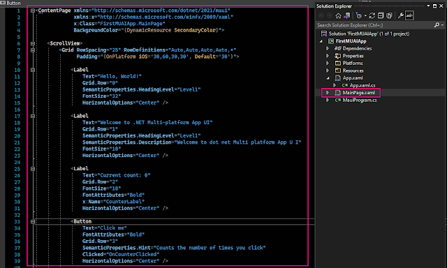 Xamarin MAUI Xaml