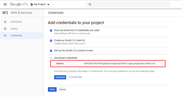 Google Fitness REST API