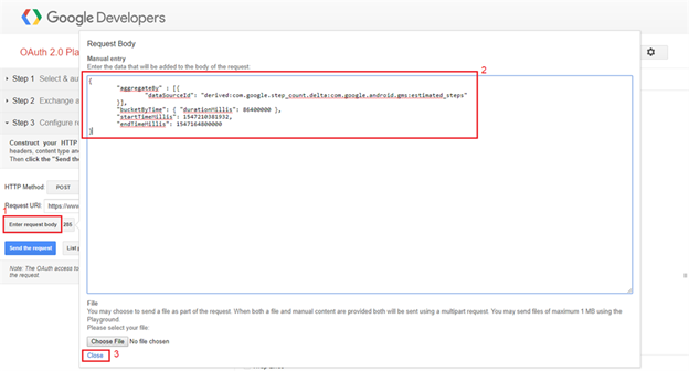 Google Fitness REST API