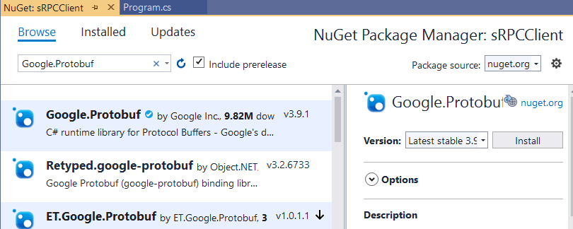 gRPC Client And Server Using ASP.NET Core