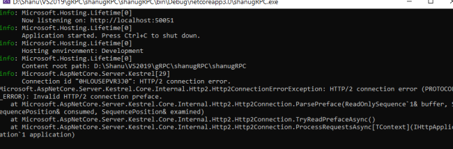 gRPC Client And Server Using ASP.NET Core
