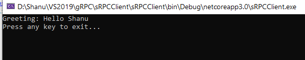 gRPC Client And Server Using ASP.NET Core