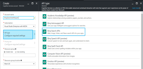Getting Started With Microsoft Azure Cognitive Services Bing Search Api Getting Started With Microsoft Azure Cognitive Services Bing Search Api