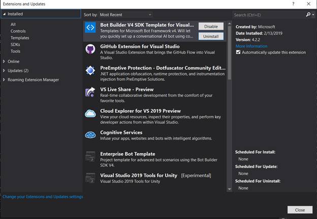 Getting Started With Microsoft Bot Using Visual Studio 2019