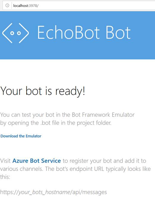 Getting Started With Microsoft Bot Using Visual Studio 2019
