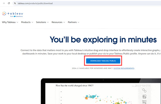 Download Tableau Public