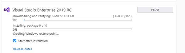 Visual Studio 2019 RC
