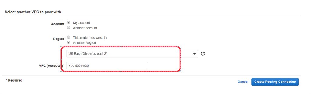 Peering Connection, NACL