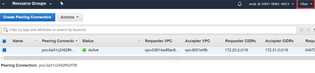 Peering Connection, NACL