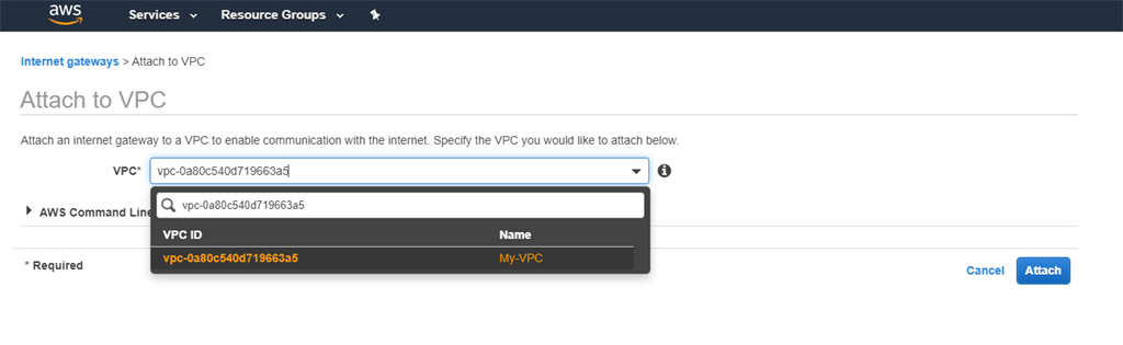 Setting up VPC in AWS