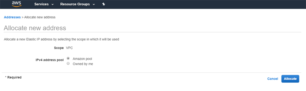 Setting up VPC in AWS