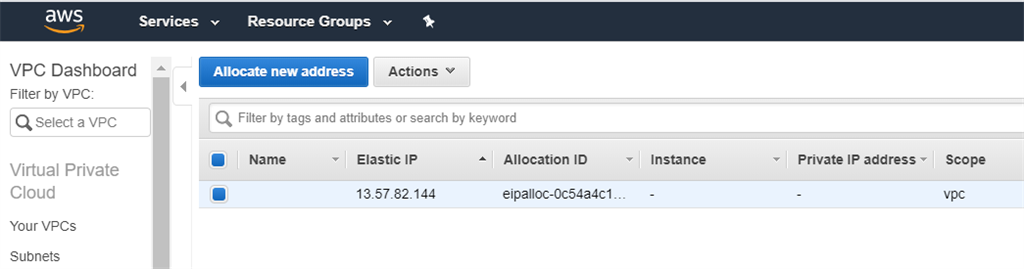 Setting up VPC in AWS