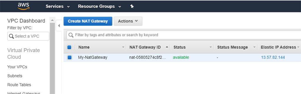 Setting up VPC in AWS