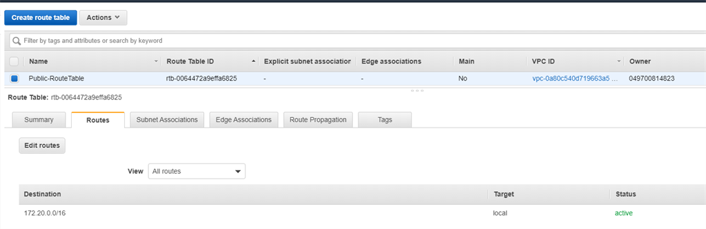 Setting up VPC in AWS