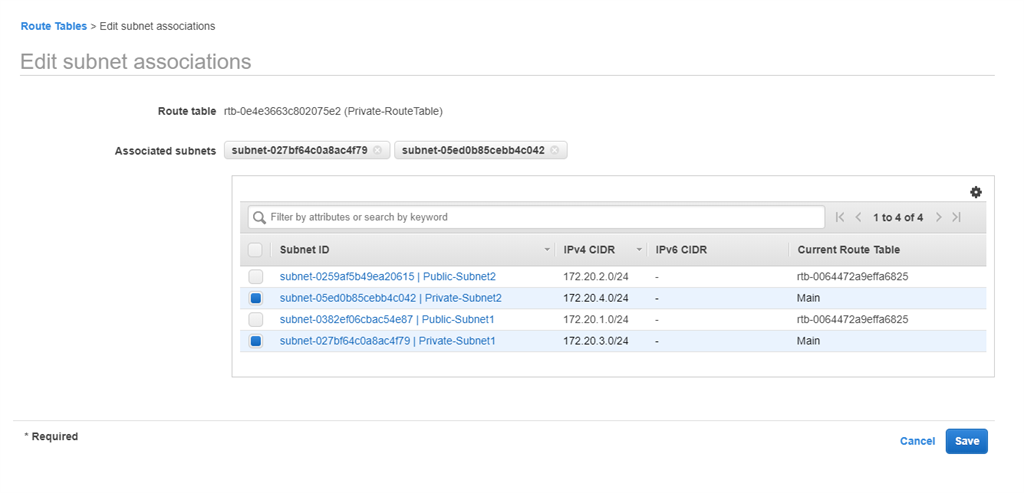 Setting up VPC in AWS