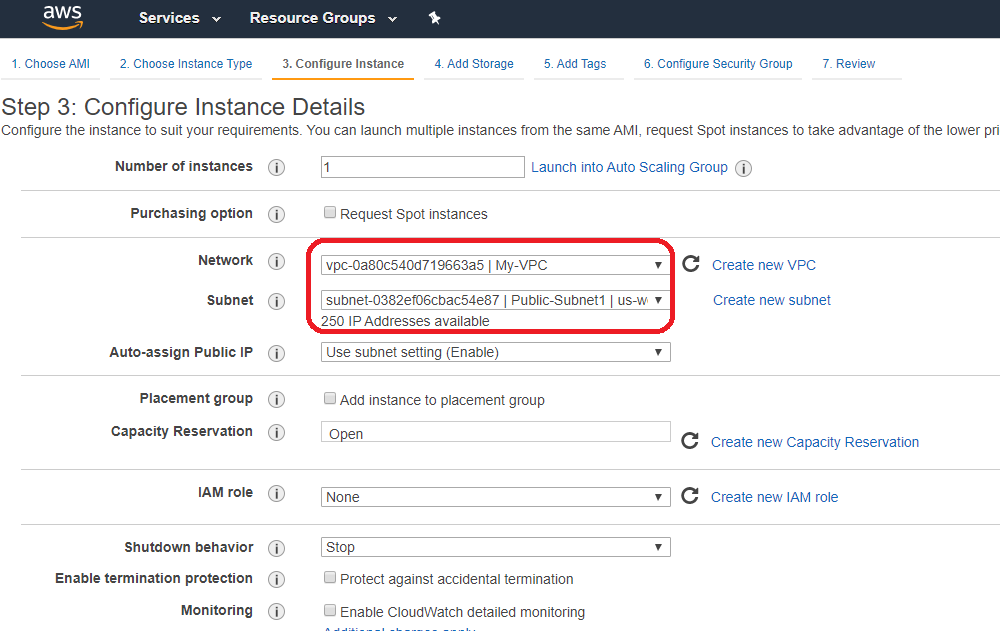 Setting up VPC in AWS
