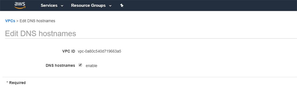 Setting up VPC in AWS