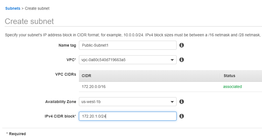 Setting up VPC in AWS