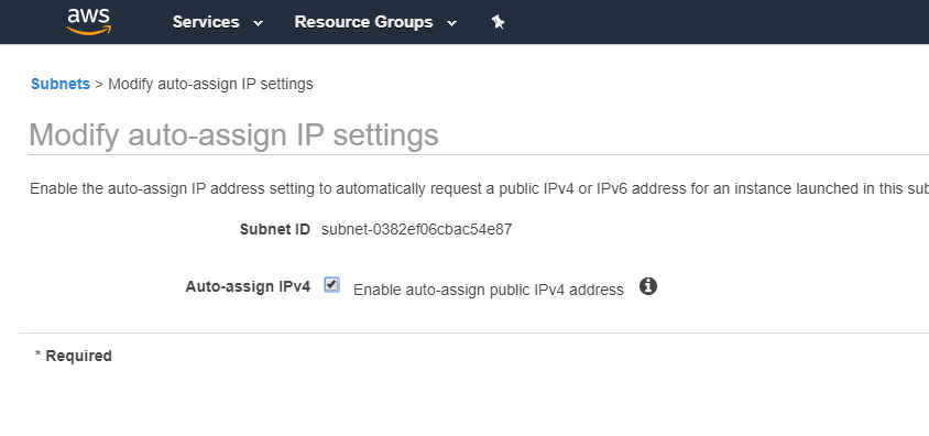 Setting up VPC in AWS