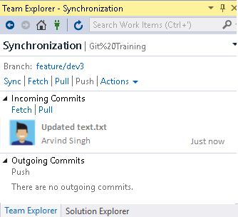 Git Operations With Visual Studio