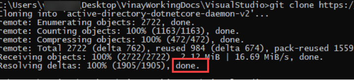 Run the git clone