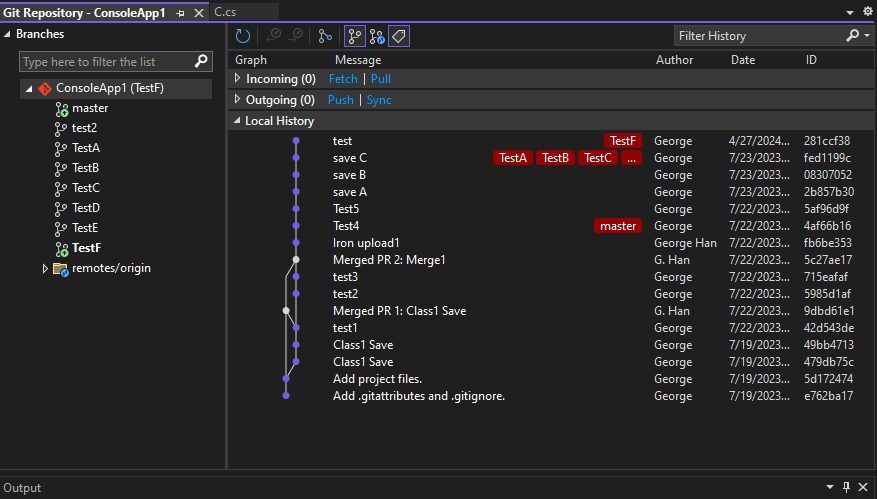Git GUI Clients (1), Visual Studio