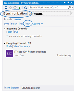 Git Basic Operations With Visual Studio