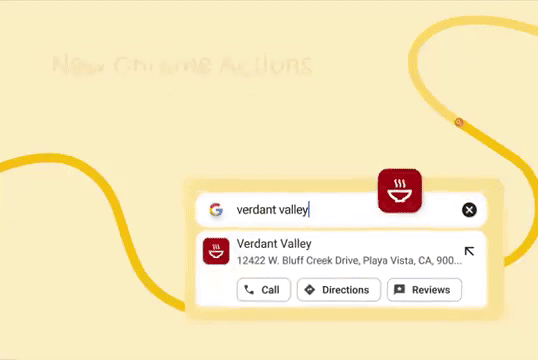 Chrome Actions on Mobile
