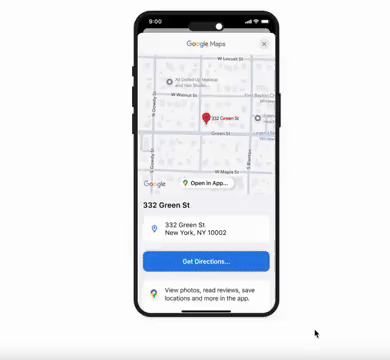 View a Map with One Tap