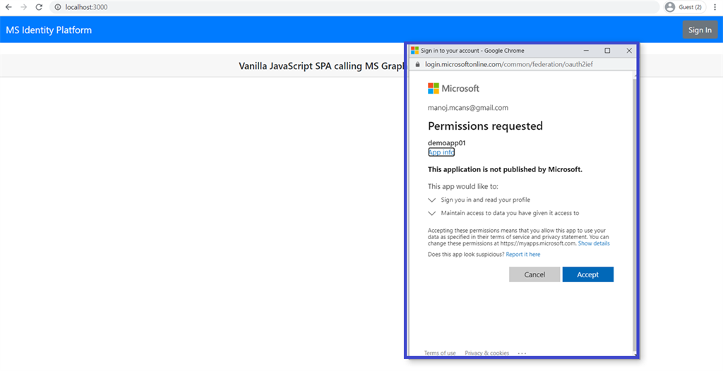 Google Federation As An Identity Provider For B2B Application