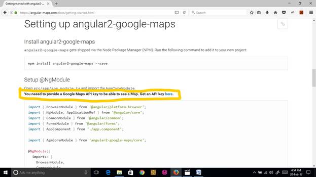Google Maps And Local Storage In Angular 2