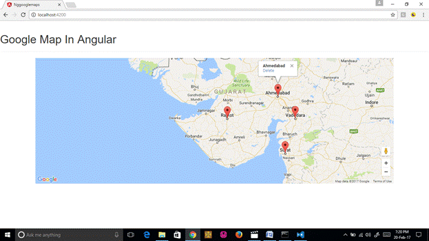 Google Maps And Local Storage In Angular 2