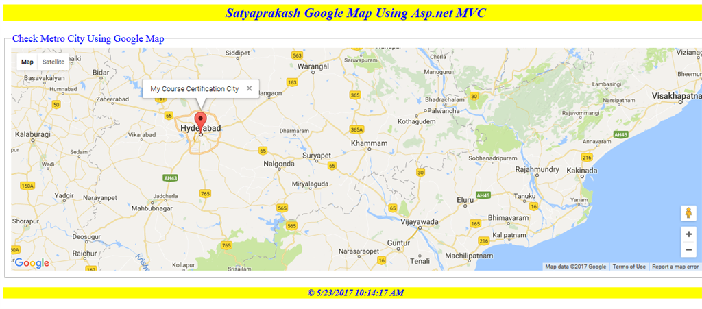 Google Map Using SQL Server Stored Procedure In ASP.NET MVC 5