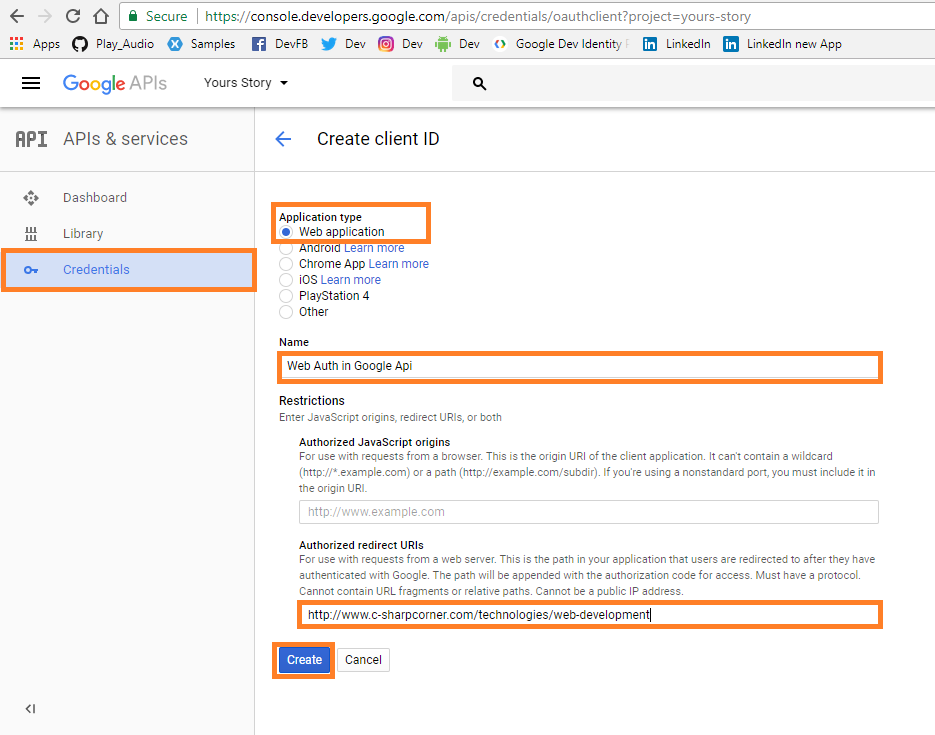 Google APIs - Google Web Authentication