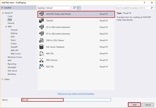 ADO.NET Entity Data Model