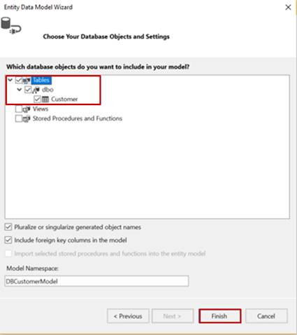 Entity Data Model Wizard