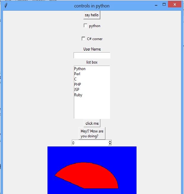 GUI Controls In Python