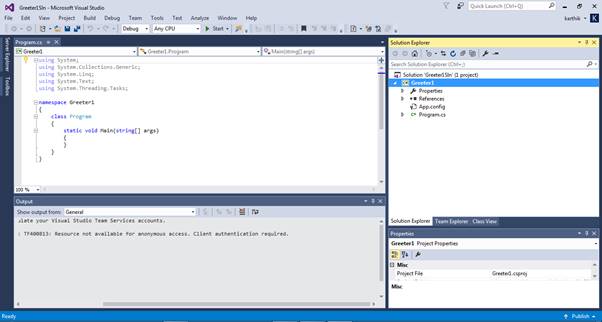 Visual Studio Team Service