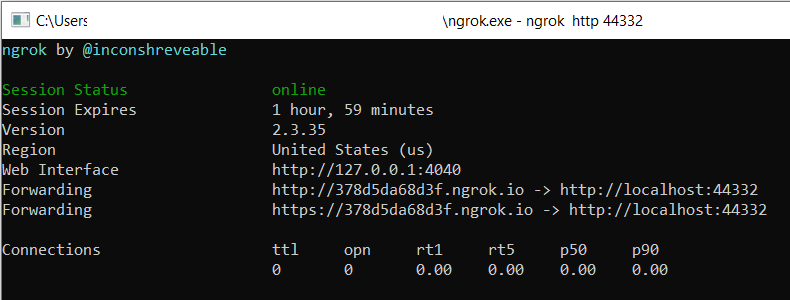 Handling Forwarding Request Using Ngrok