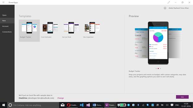 Cloud storage account