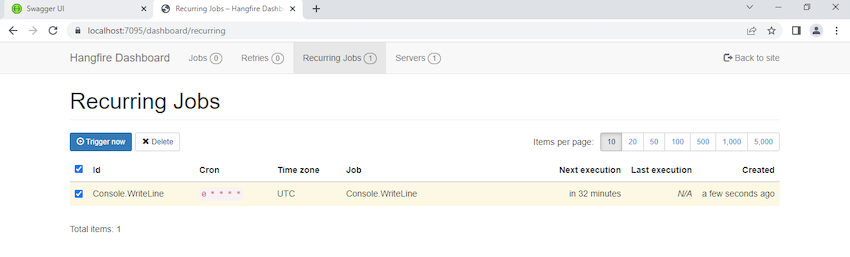Hangfire in .NET Core 6