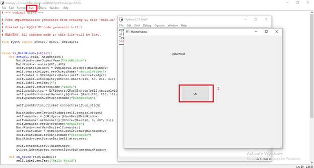 PyQt5 - Hello World Example
