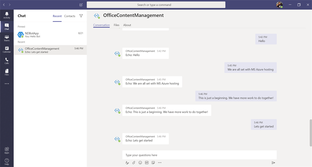 Host Bot In Azure For MS Teams