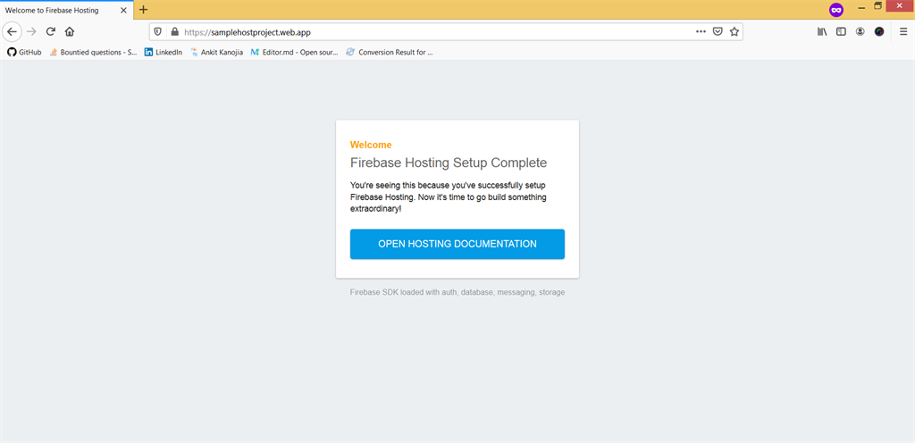 Host Static Website Using Firebase Hosting Service