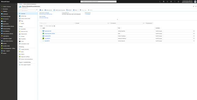 Hosting Docker Container on Azure Linux VMS 