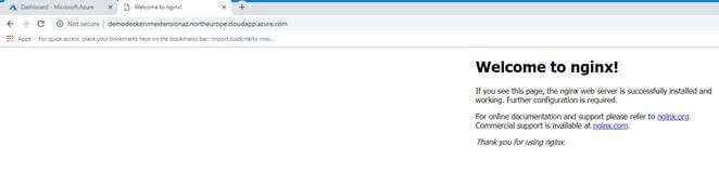 Hosting Docker Container on Azure Linux VMS 