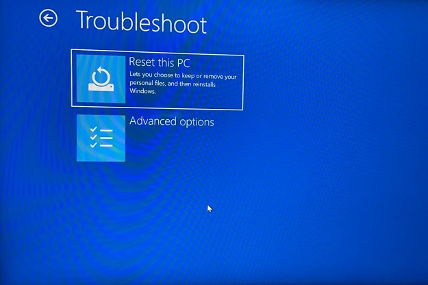 troubleshoot options