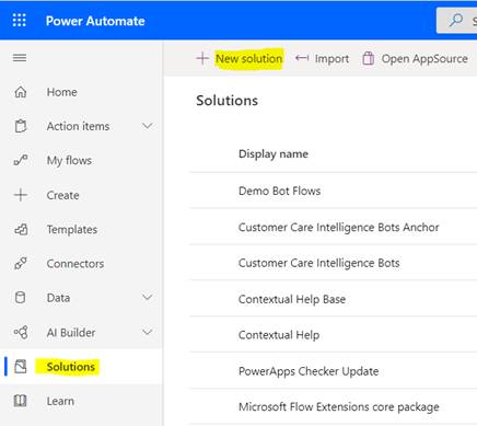 How To Add Action To A Bot Using Microsoft Power Automate